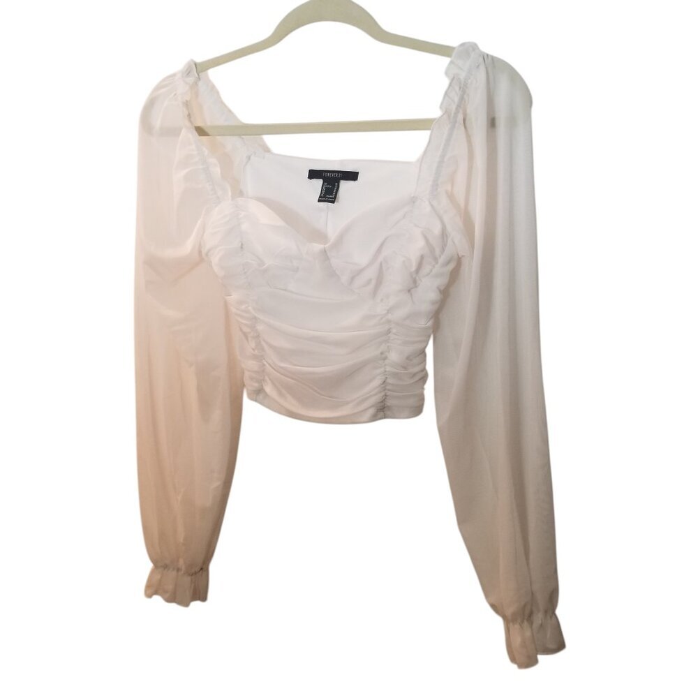 Women's Y2K, Croquete. Milkmaid Babydoll Whte Top Sz M